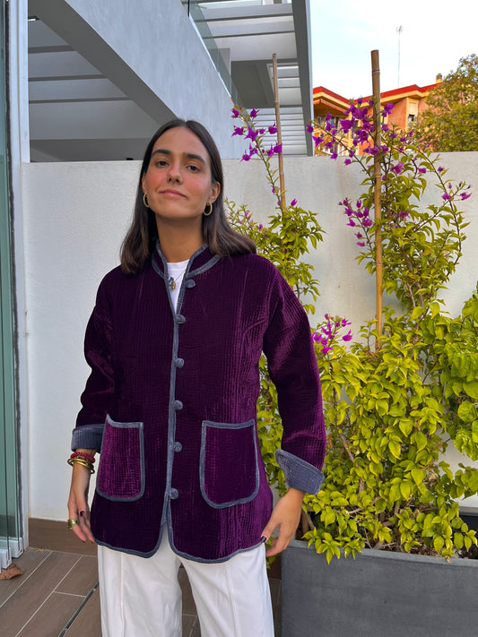 Chaqueta terciopelo reversible